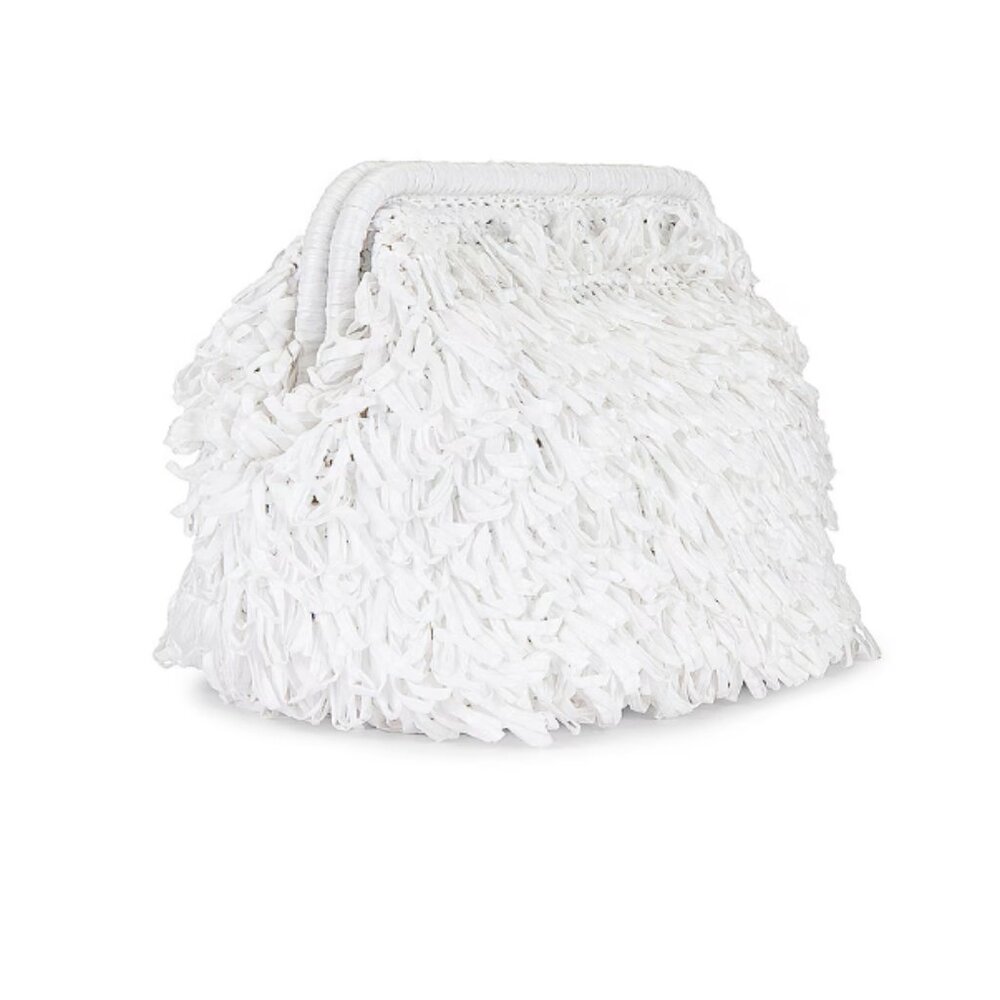 BTB Los Angeles Meila Fringe Clutch in White